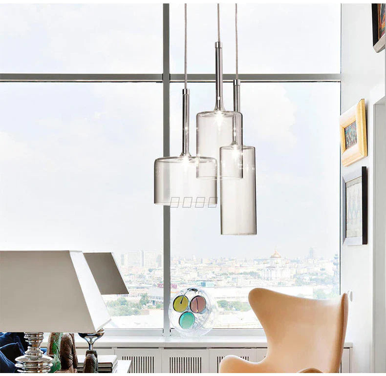 CrystalDroplets | Kunstnerisk Glas Loftlampe