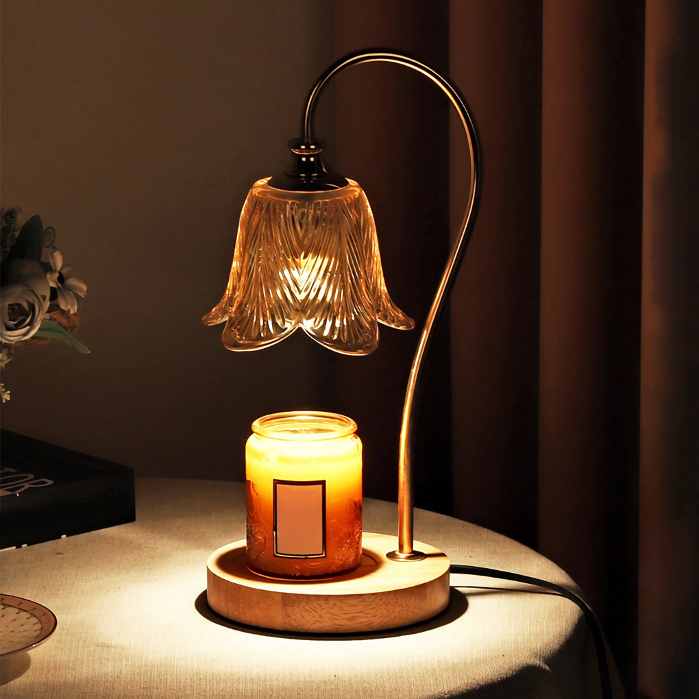 CrystalPetal | Elegant Glasblomst Lampe