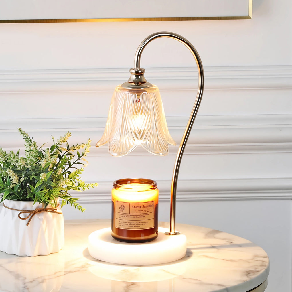 CrystalPetal | Elegant Glasblomst Lampe