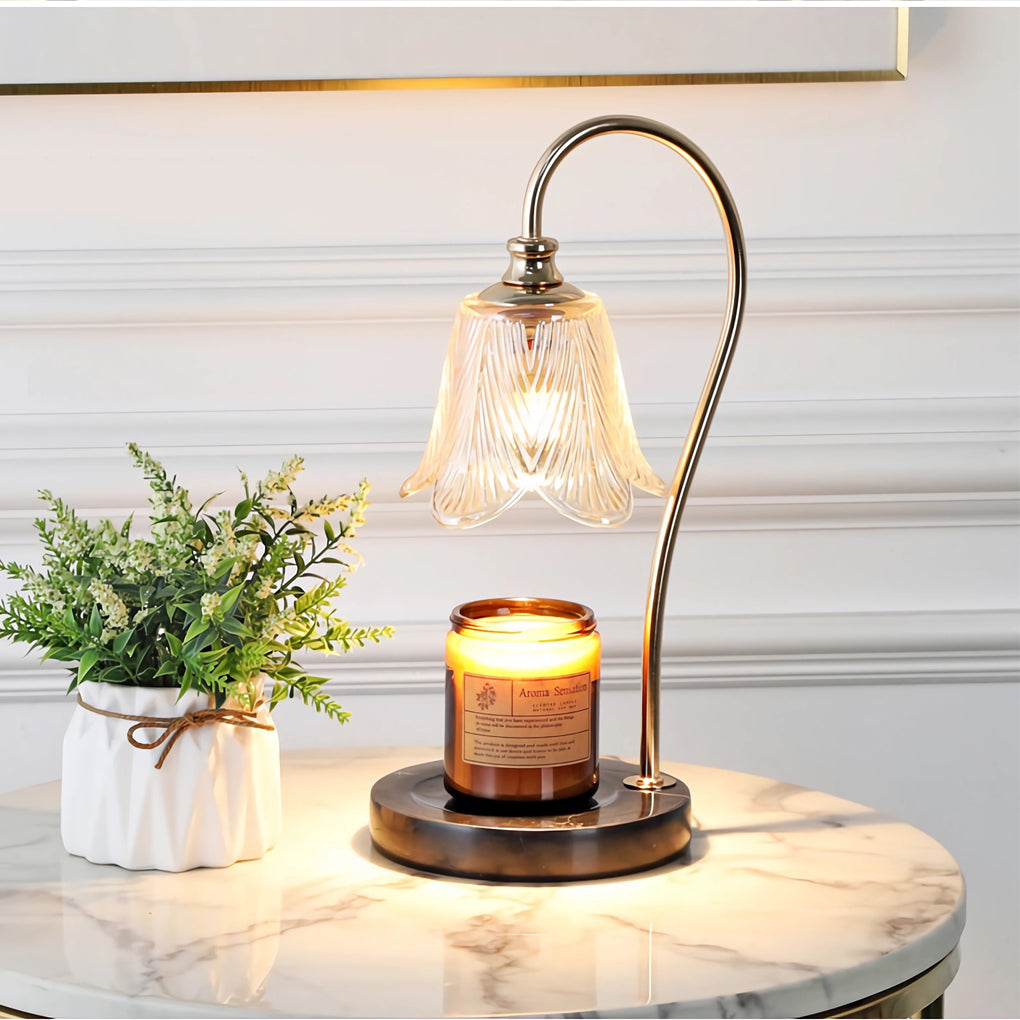 CrystalPetal | Elegant Glasblomst Lampe