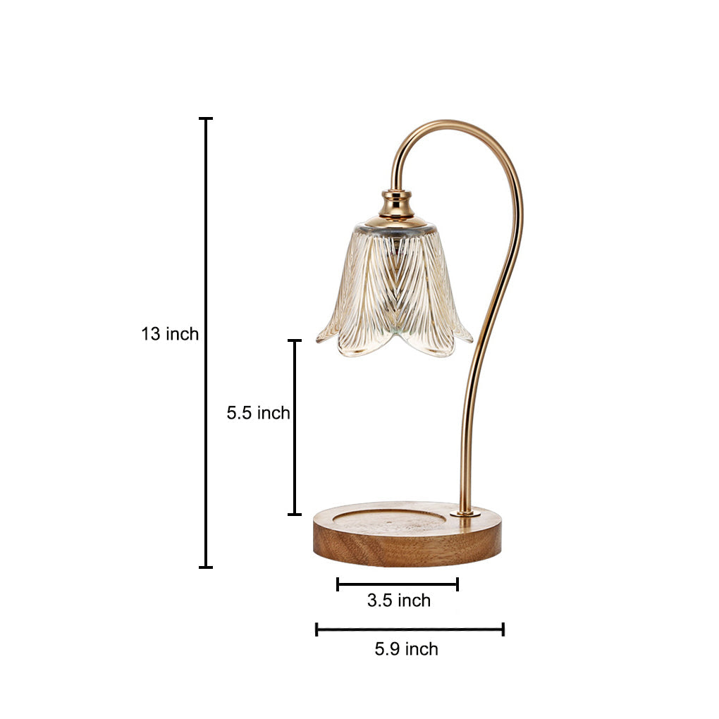 CrystalPetal | Elegant Glasblomst Lampe
