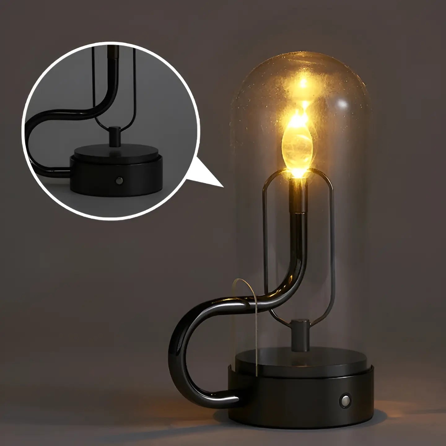 ElysianLight | Glaskuppel Bordlampe