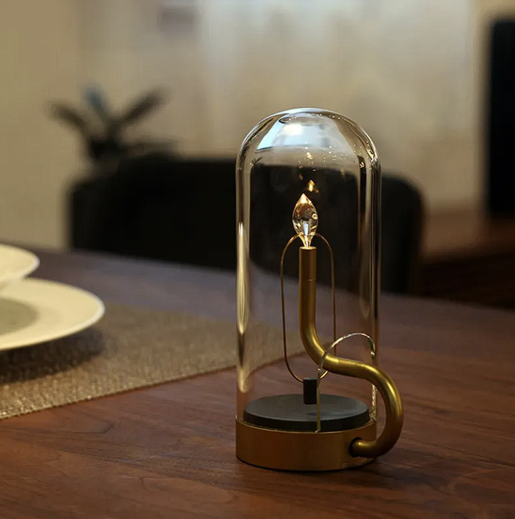 ElysianLight | Glaskuppel Bordlampe