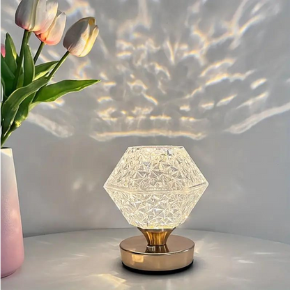EtherealGlow | Håndlavet Diamant Bordlampe