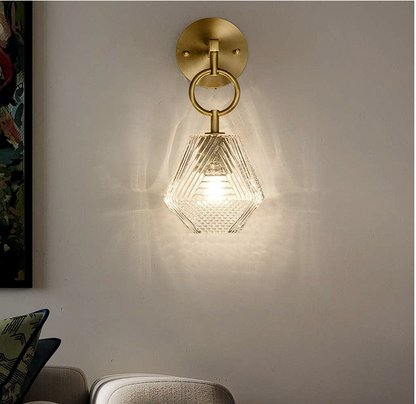 FacetGlow | Geometrisk Glas Væglampe
