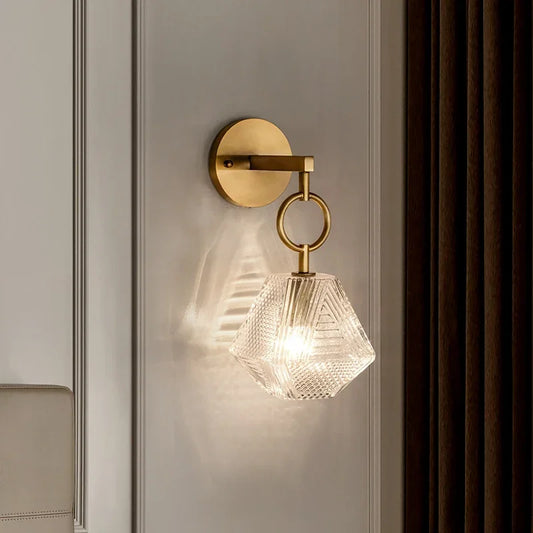FacetGlow | Geometrisk Glas Væglampe
