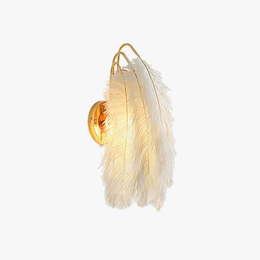 FeatherGlow | Elegant LED Fjeder Væglampe