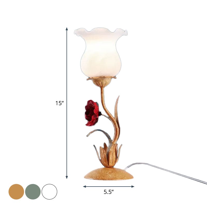 FleurLumina | Elegant Floral Bordlampe