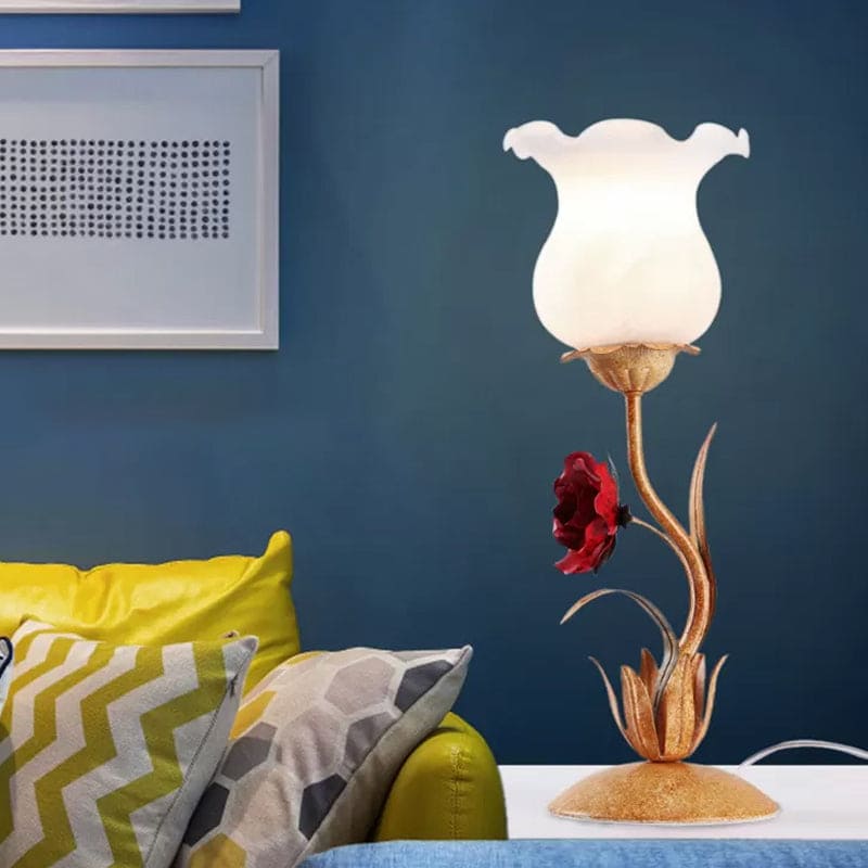FleurLumina | Elegant Floral Bordlampe