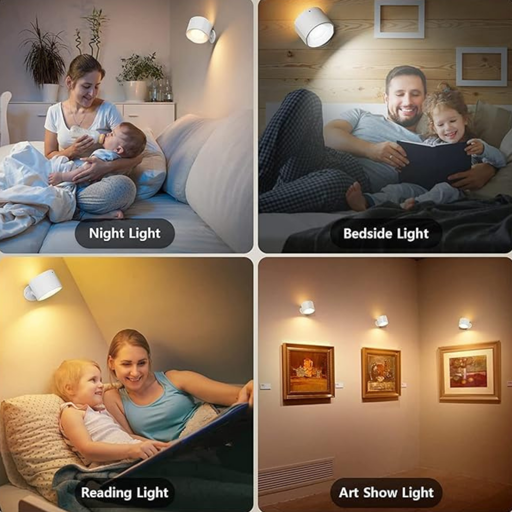 FlexiGlow | Trådløs & Justérbar LED Væglampe