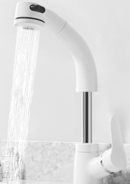 FlexiStream | Justerbar Badeværelsesarmatur med Udtræk og Elegant Finish