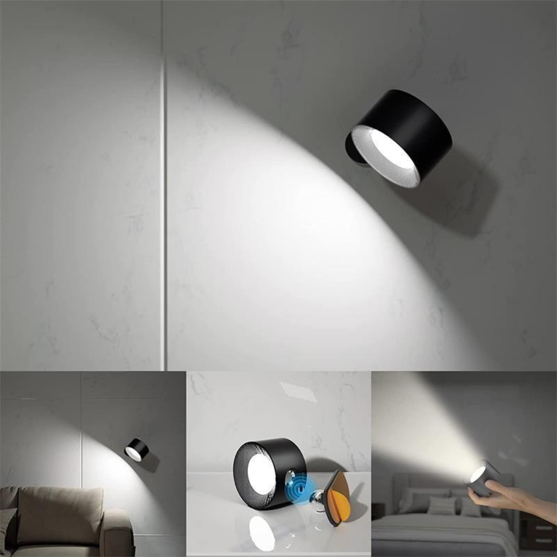 Flexilight | Trådløs væglampe med touch og 360° rotation
