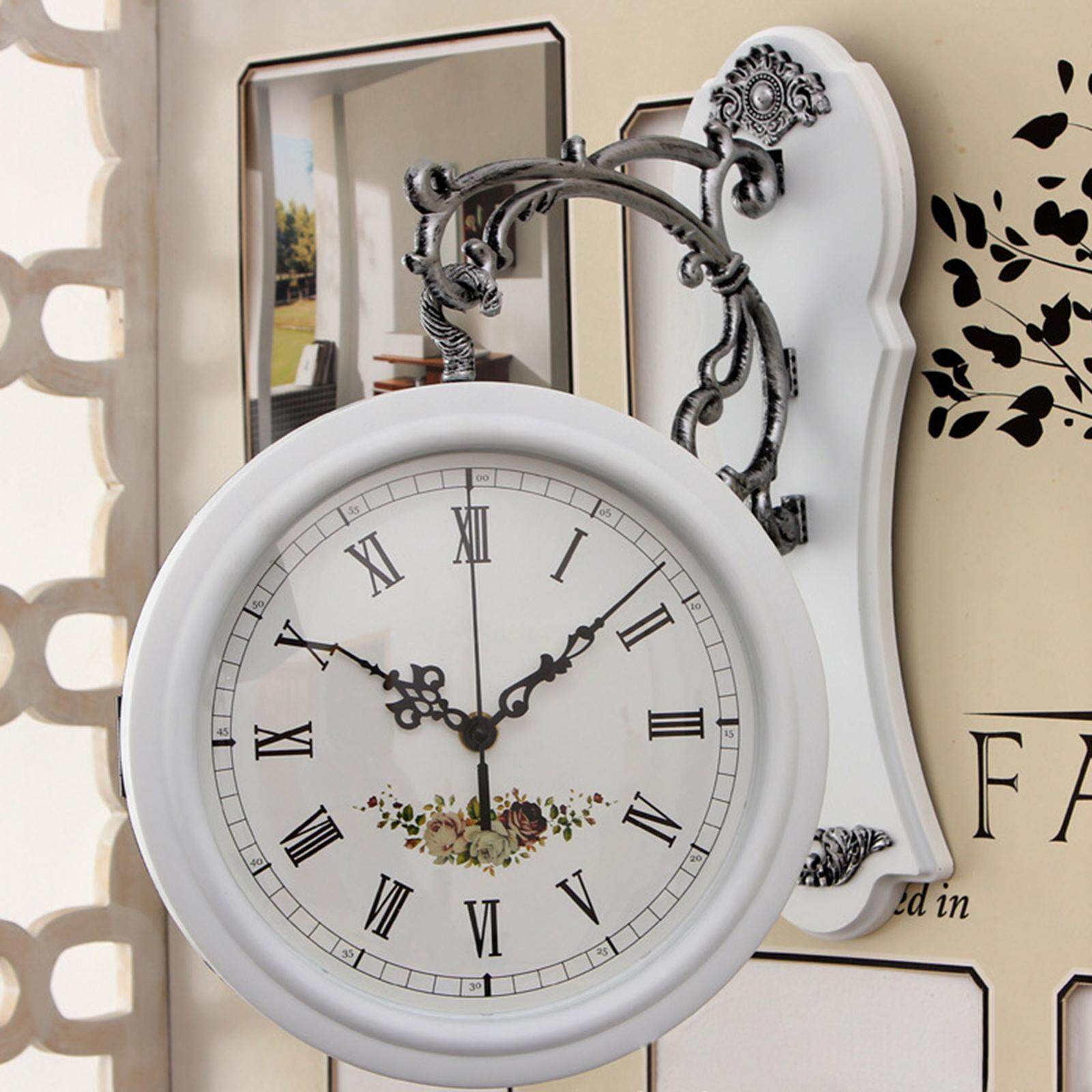 FloralClock | Klassisk Dobbelt-Sidet Vægur