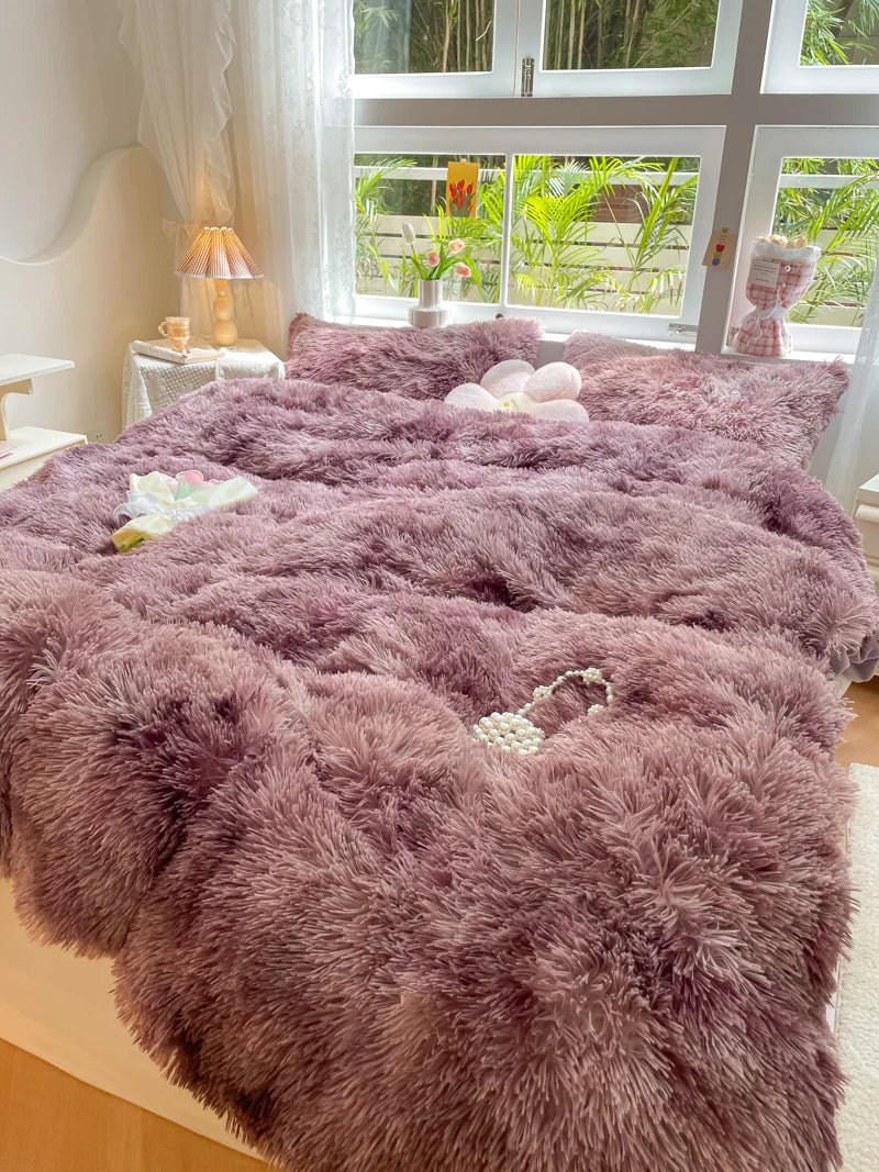 FluffCandy | Luksuriøst Langhåret Dynebetræk for Vintervarme