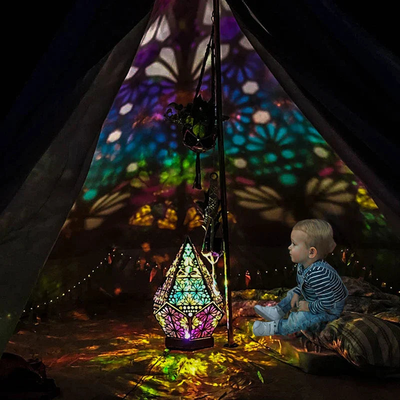 ForestPrism | Multifarvet Træ Natlampe