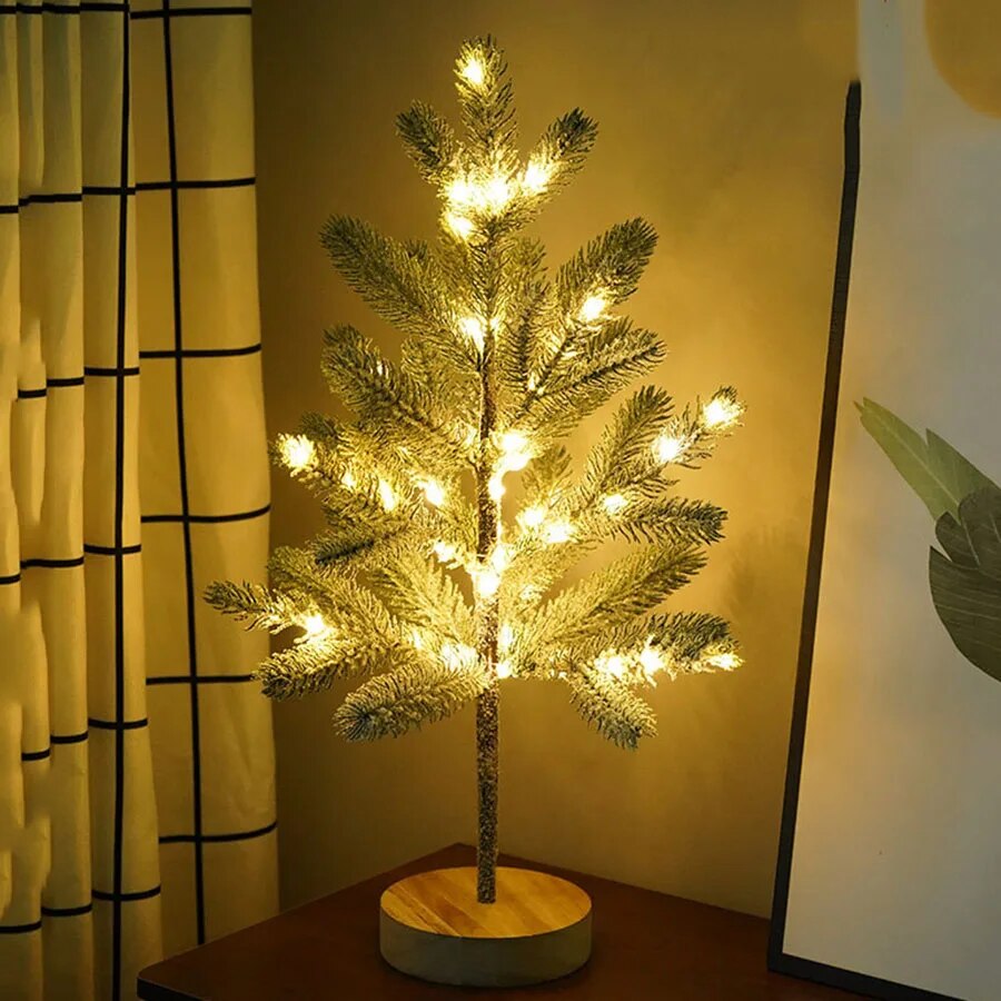FrostedPine | Minimalistisk Fyrretræs LED Lampe