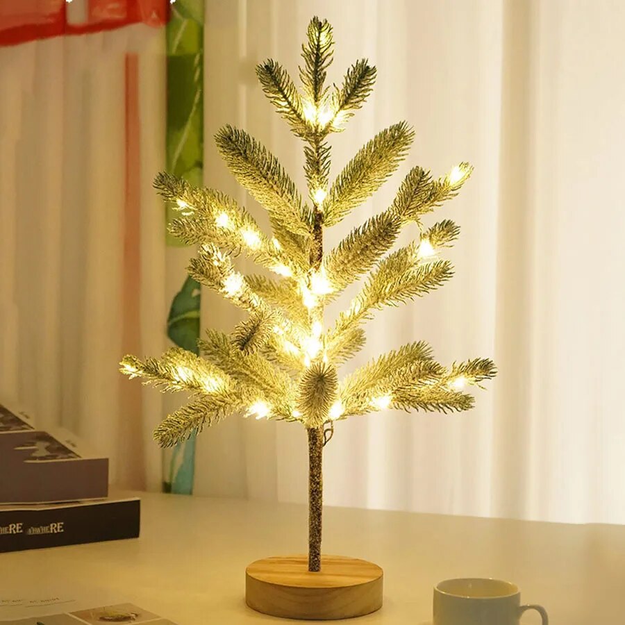 FrostedPine | Minimalistisk Fyrretræs LED Lampe