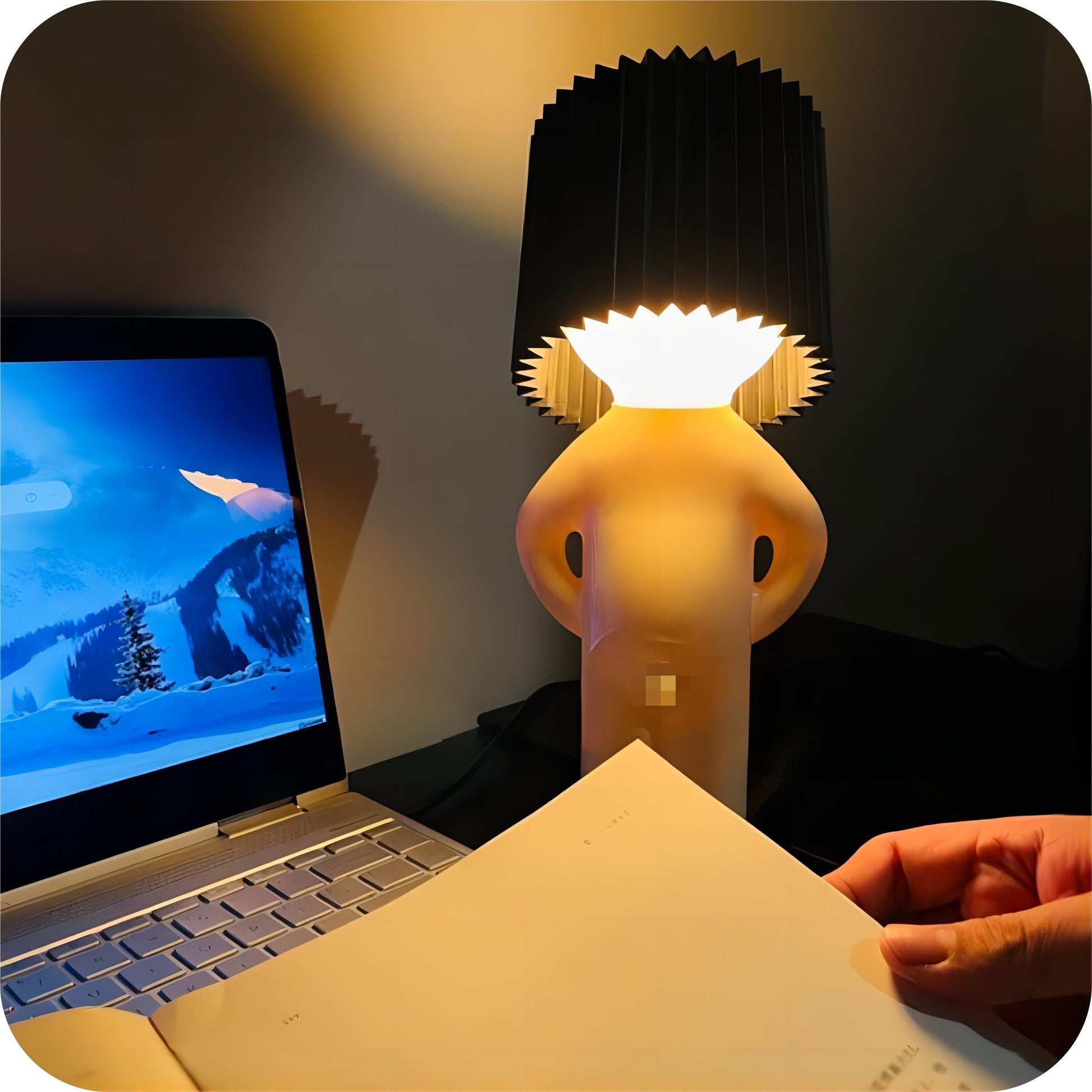 FunnyPal | legesyg bordlampe med farverig skærm og E27 LED-lys