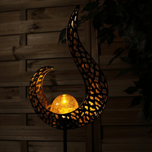 GardenLuxe | Solcellelampe i metal med varmt LED-lys til haven