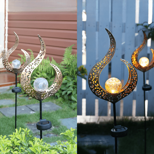 GardenLuxe | Solcellelampe i metal med varmt LED-lys til haven