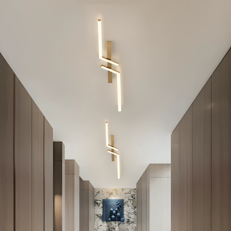GildedLine | Moderne Skulpturel Loftlampe