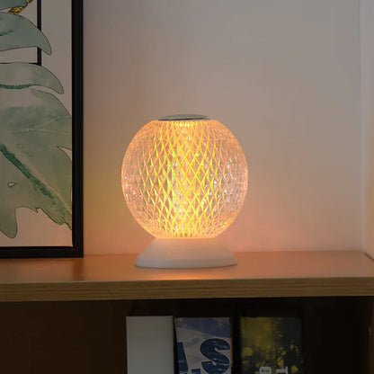 GlacierGlow | Trådløs Krystal Kuglelampe
