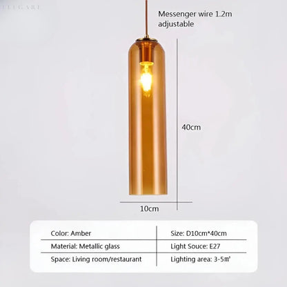 GlassBliss | Elegant Glas & Metal Hængelampe
