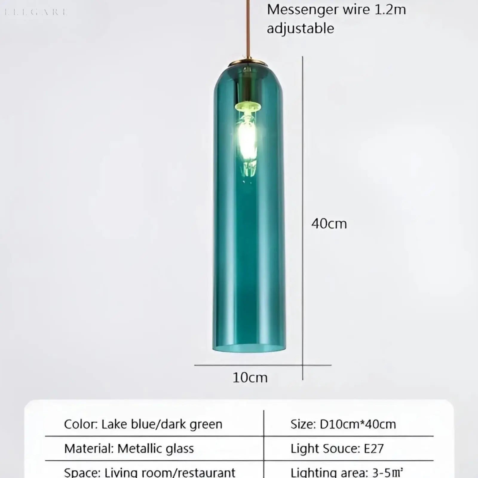 GlassBliss | Elegant Glas & Metal Hængelampe