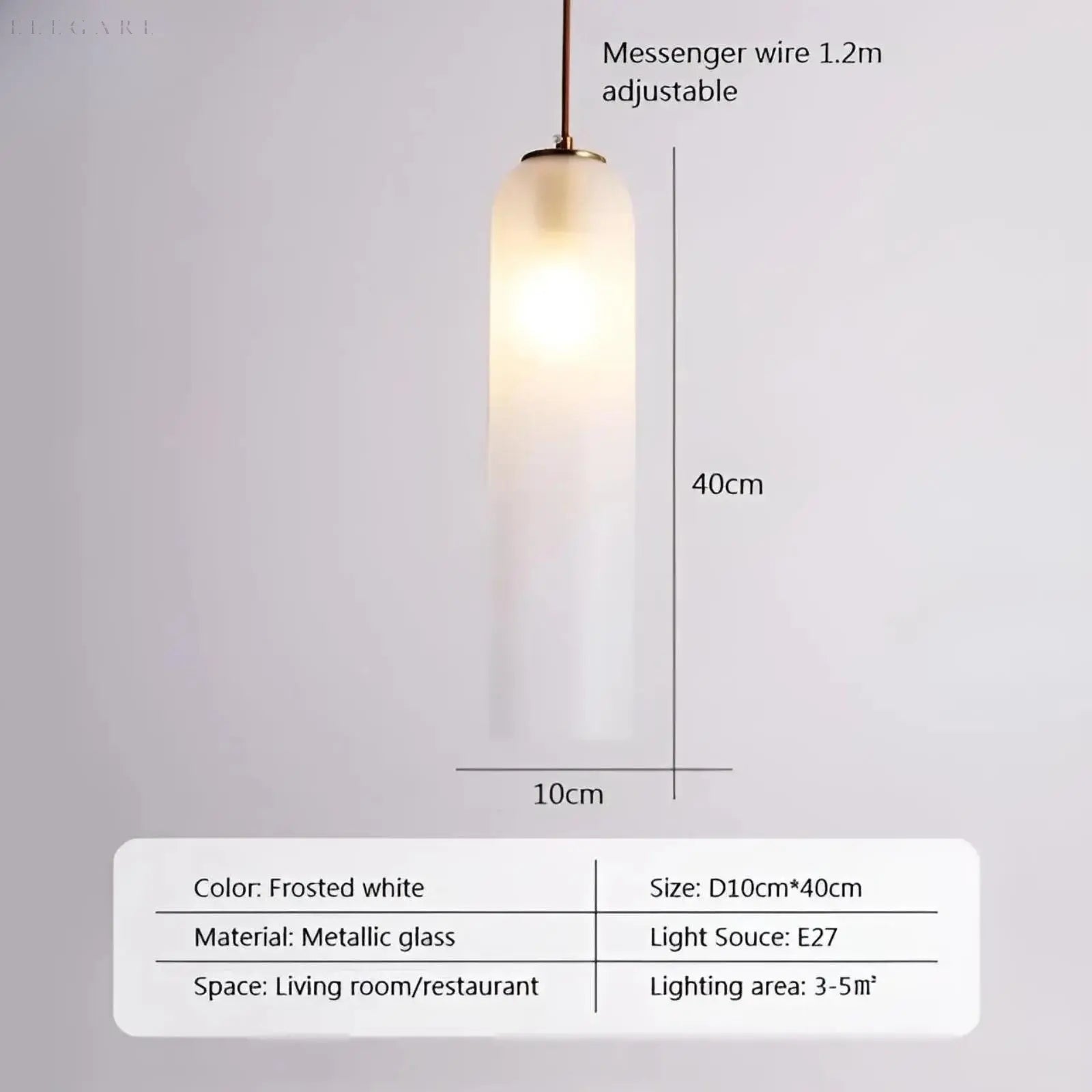 GlassBliss | Elegant Glas & Metal Hængelampe