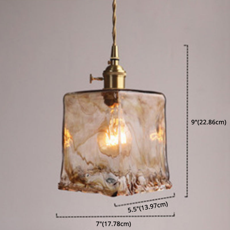 GlassSwirl | Kunstnerisk Glas Loftlampe