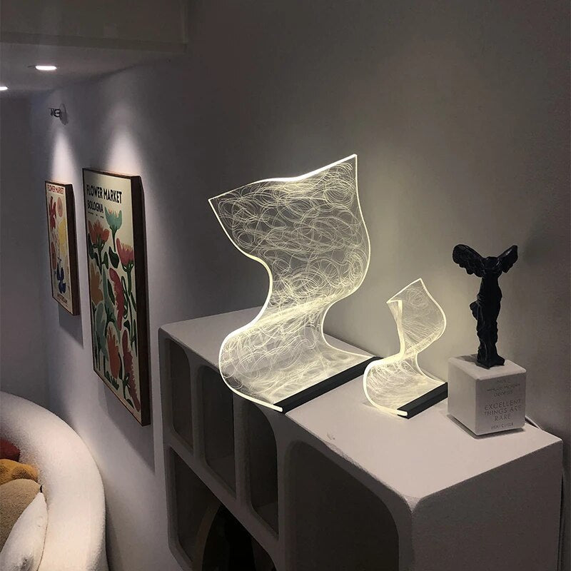 GlassyLight | Elegant LED Bordlampe
