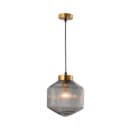 GleamAura | Modern Glass Drum Pendant Light