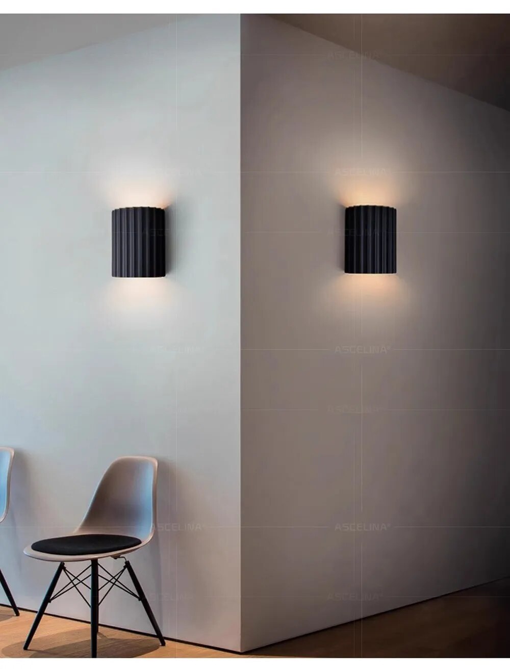 GleamEdge | Moderne LED væglampe med kunstnerisk harpiksdesign