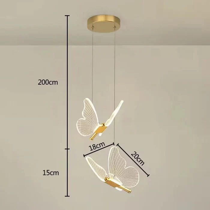 GleamWing | Elegant loftlampe design med varm LED-belysning