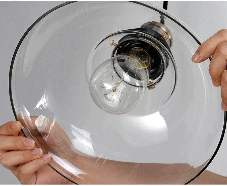 GlintGlow | Vintage Glas Loftlampe