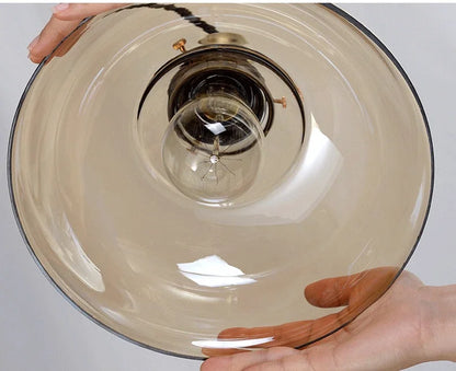 GlintGlow | Vintage Glas Loftlampe