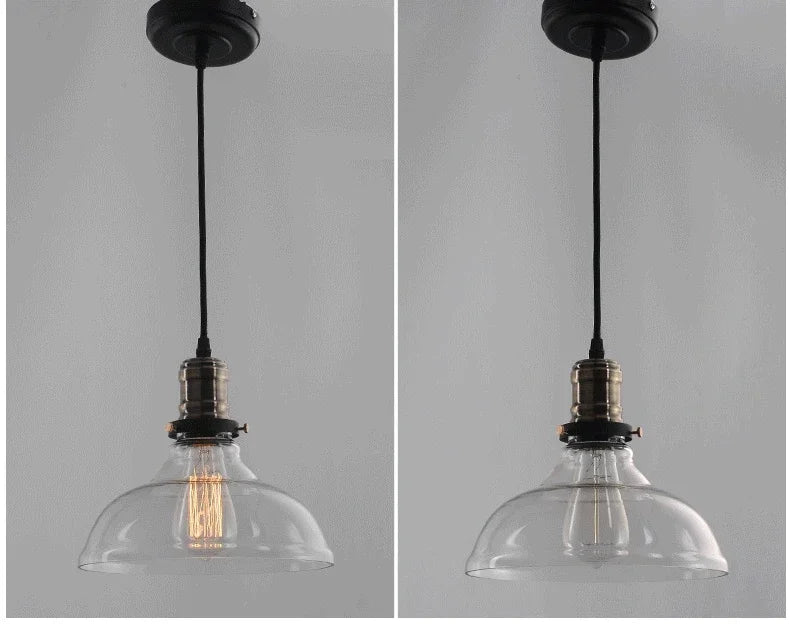 GlintGlow | Vintage Glas Loftlampe