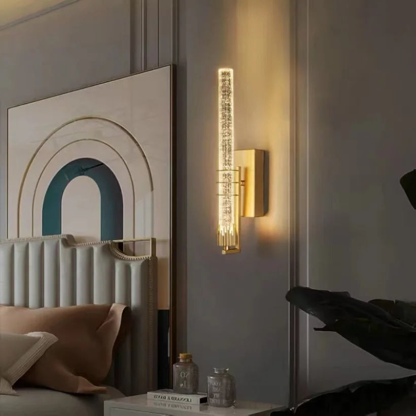 GlitzFlare | Moderne LED-væglampe med Krystalklar Belysning