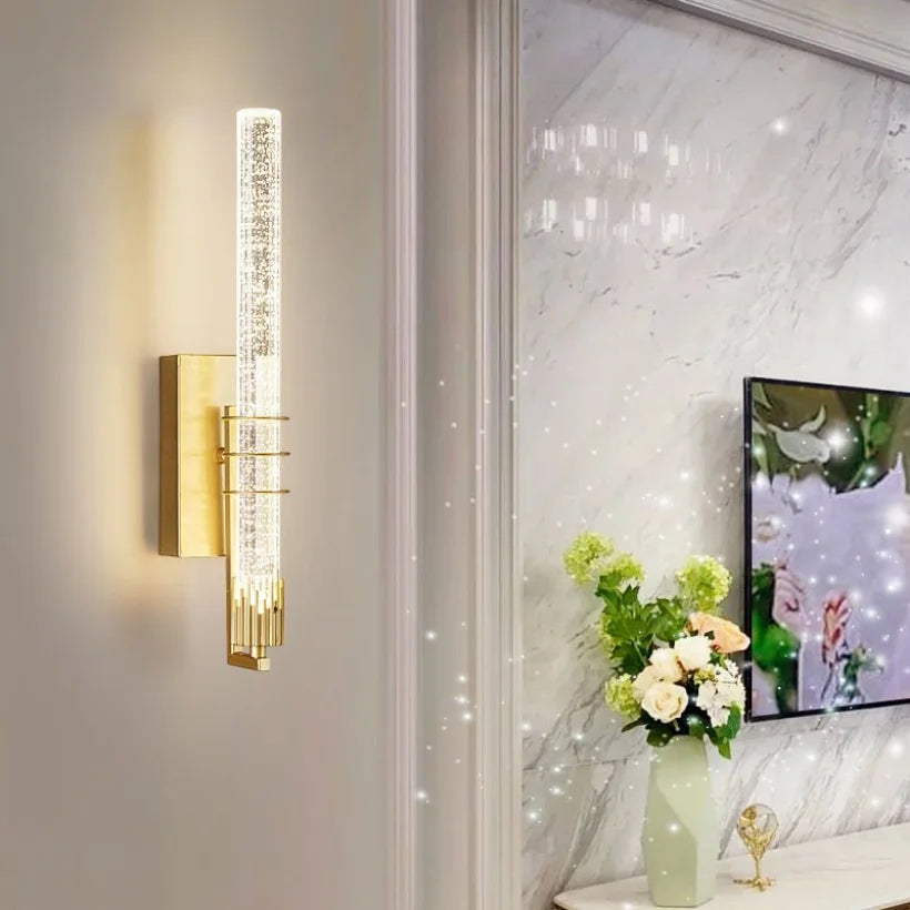 GlitzFlare | Moderne LED-væglampe med Krystalklar Belysning