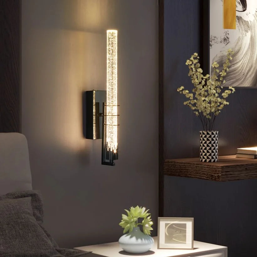 GlitzFlare | Moderne LED-væglampe med Krystalklar Belysning