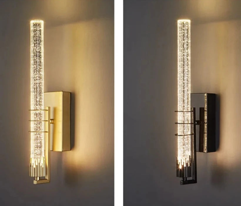 GlitzFlare | Moderne LED-væglampe med Krystalklar Belysning