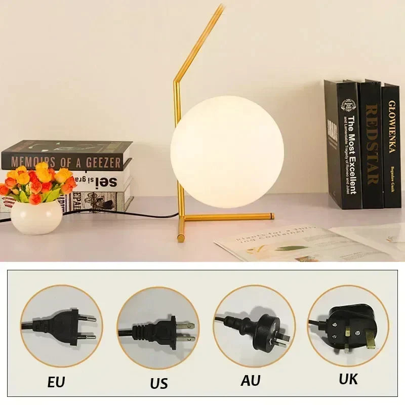 GlobeShine | Minimalistisk Orb Bordlampe