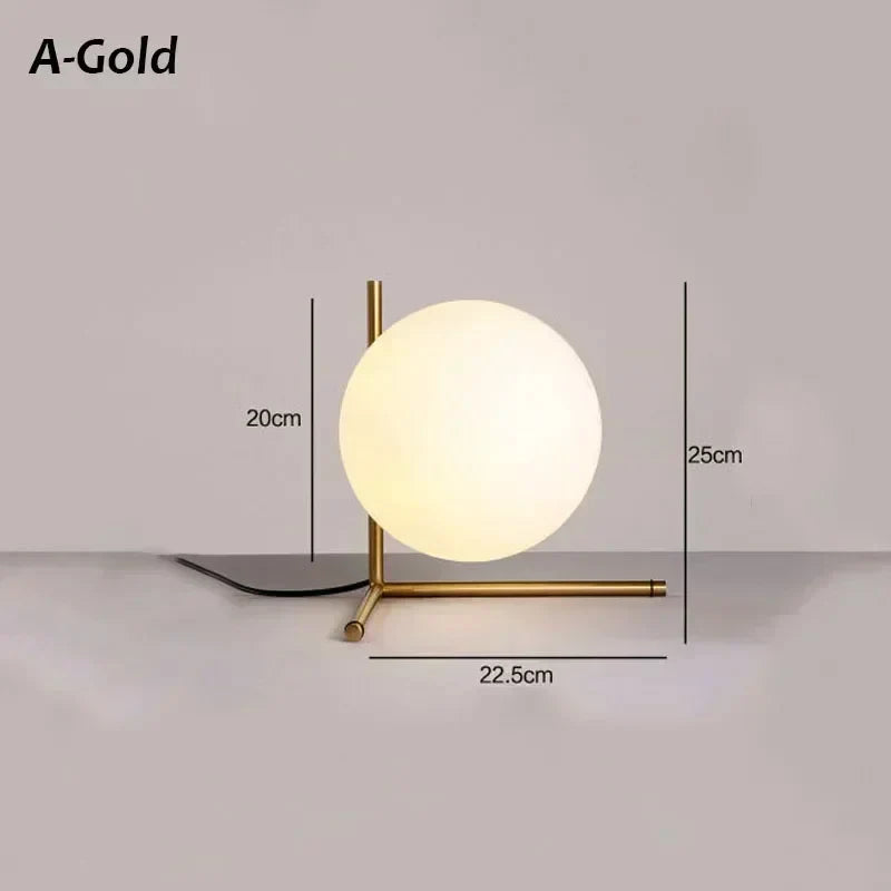 GlobeShine | Minimalistisk Orb Bordlampe