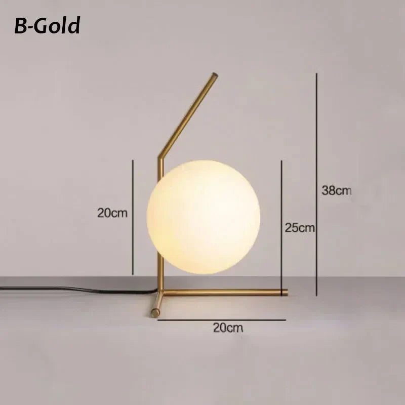 GlobeShine | Minimalistisk Orb Bordlampe