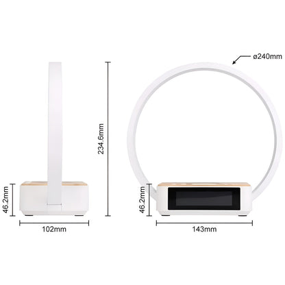 GlowCharge | Smart LED-lampe med Trådløs Opladning og Vækkeur