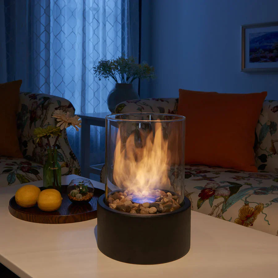 GlowEdge | Røgfri Biopejs i Glas til Bord & Indendørs Brug