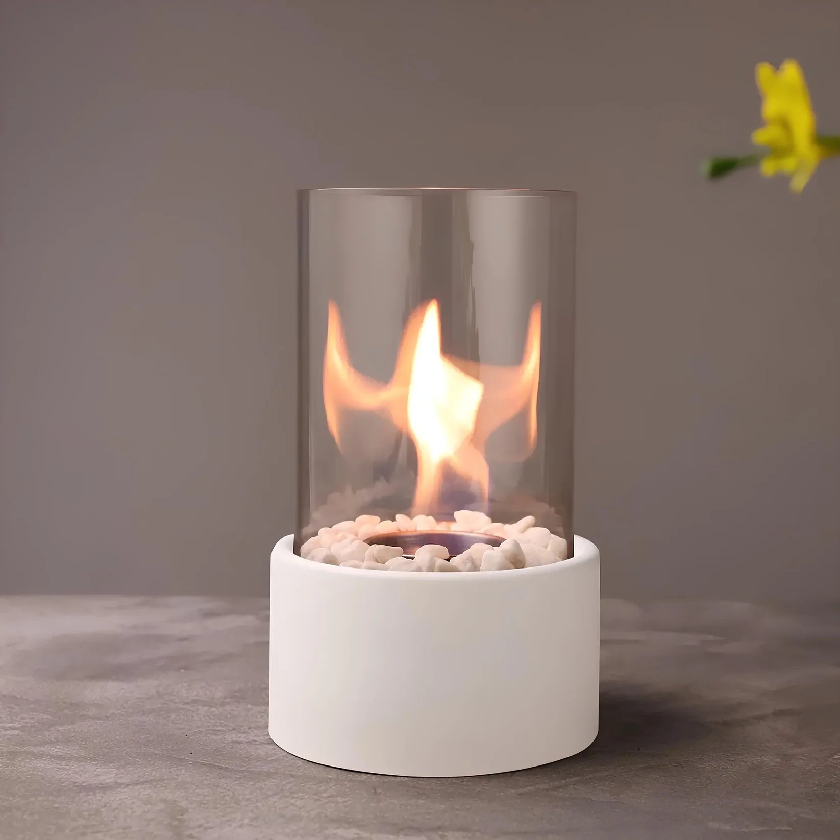 GlowEdge | Røgfri Biopejs i Glas til Bord & Indendørs Brug
