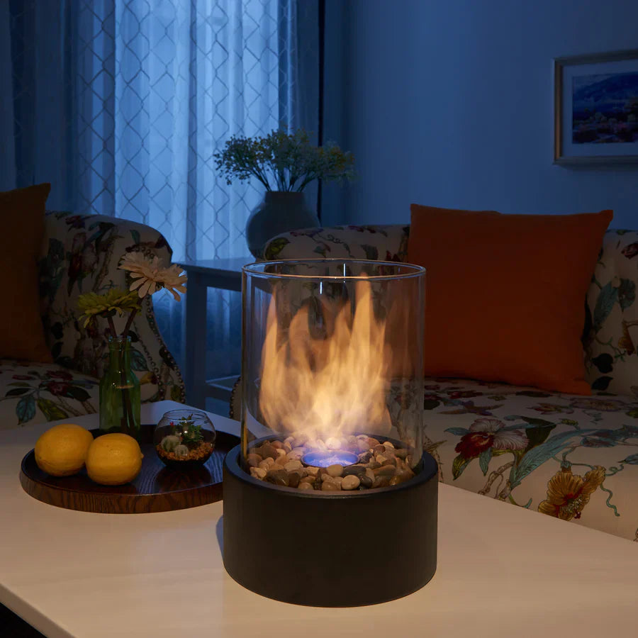 GlowEdge | Røgfri Biopejs i Glas til Bord & Indendørs Brug