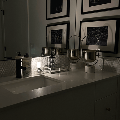 GlowForge | Elegant Messing Bordlampe