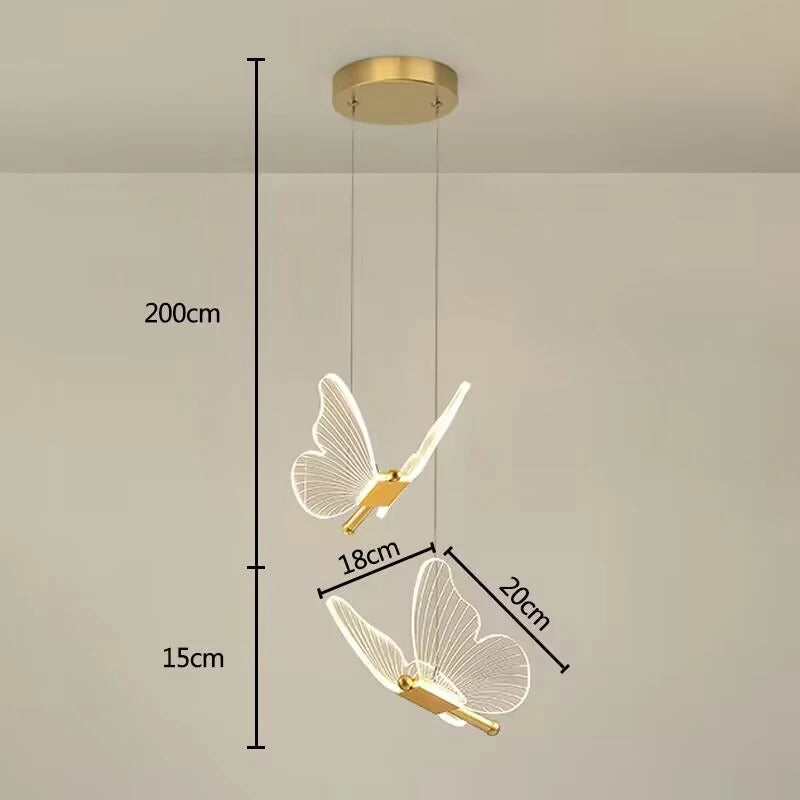 GlowGleam™ | Moderne og Elegant Sommerfugle-Pendel